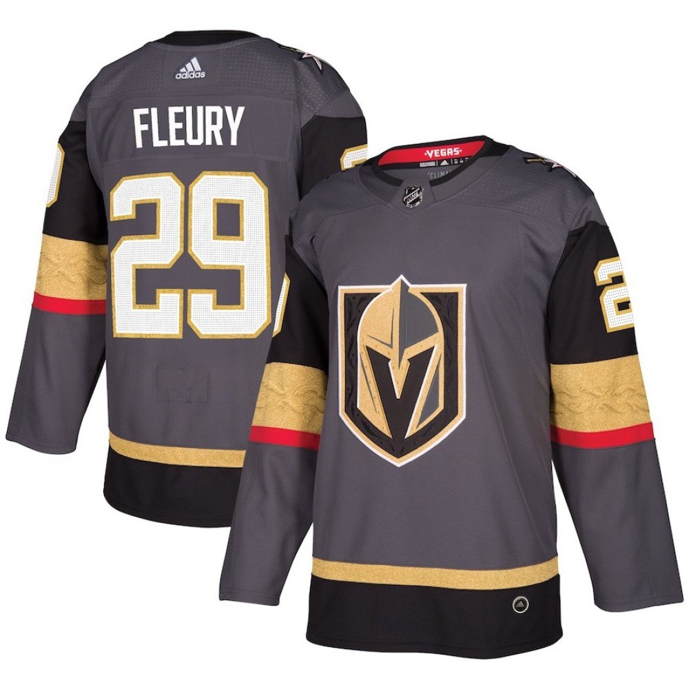 Men's Vegas Golden Knights Marc-André Fleury #29 Adidas Gray Authentic Player Jersey-Pro Kit Vault | Brand New 26/27 Sports Jerseys